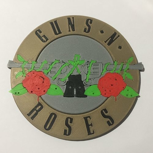 Guns N Roses Logo Coaster 3D print model