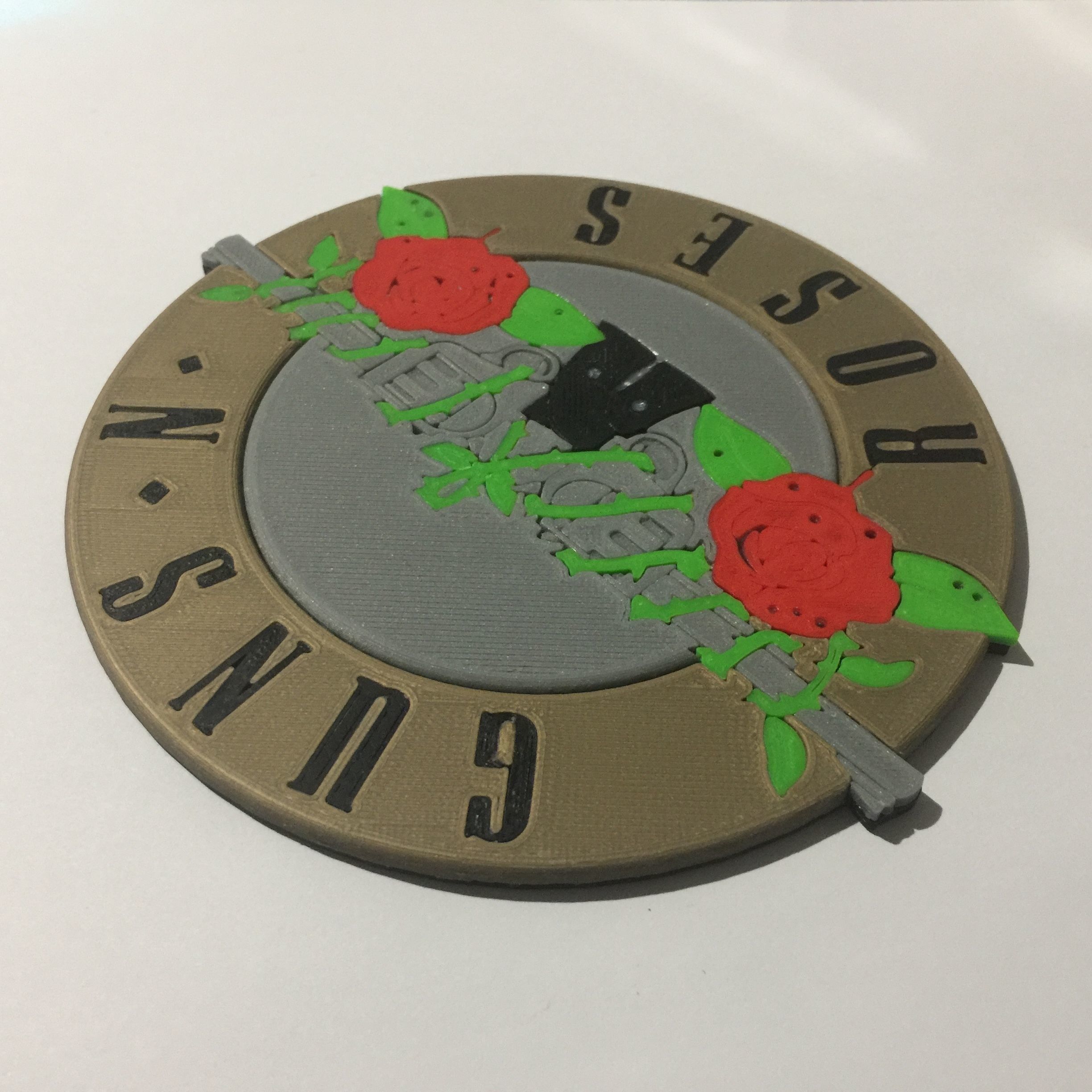 Guns N Roses Logo Coaster 3D print model_3