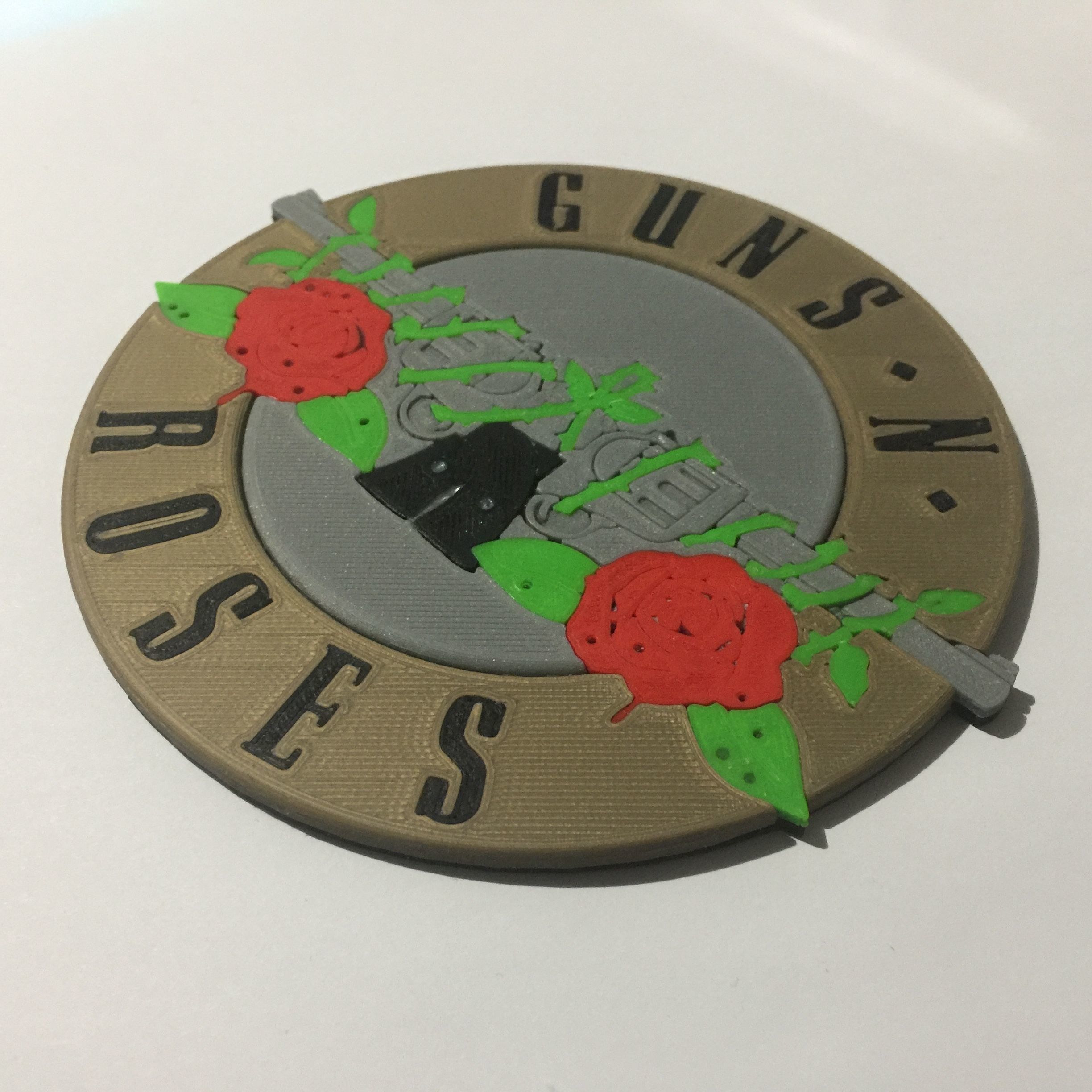 Guns N Roses Logo Coaster 3D print model_1
