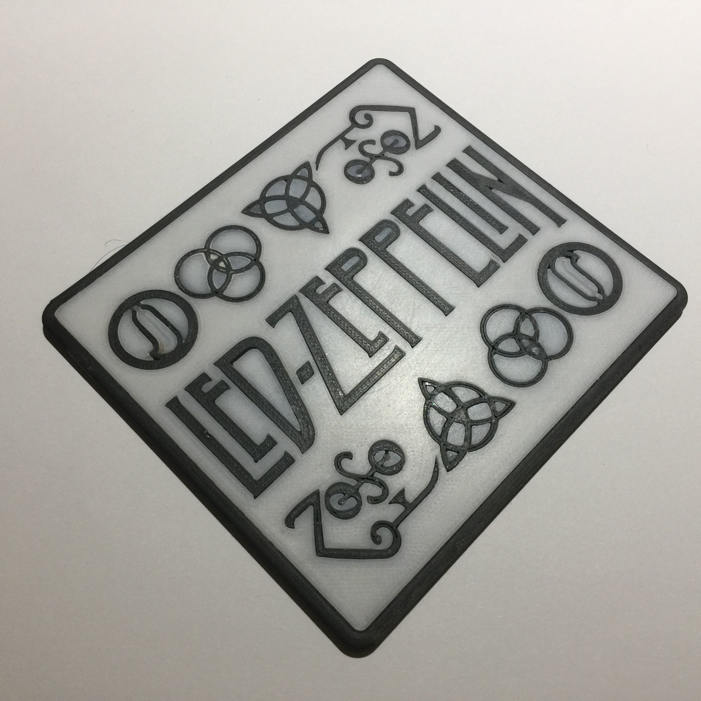 Led Zeppelin Logo Coaster 3D print model_2