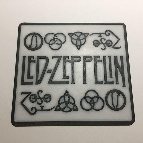 Led Zeppelin Logo Coaster 3D print model
