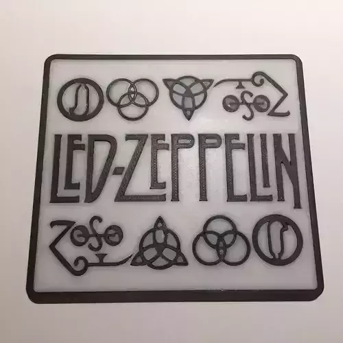 Led Zeppelin Logo Coaster 3D print model