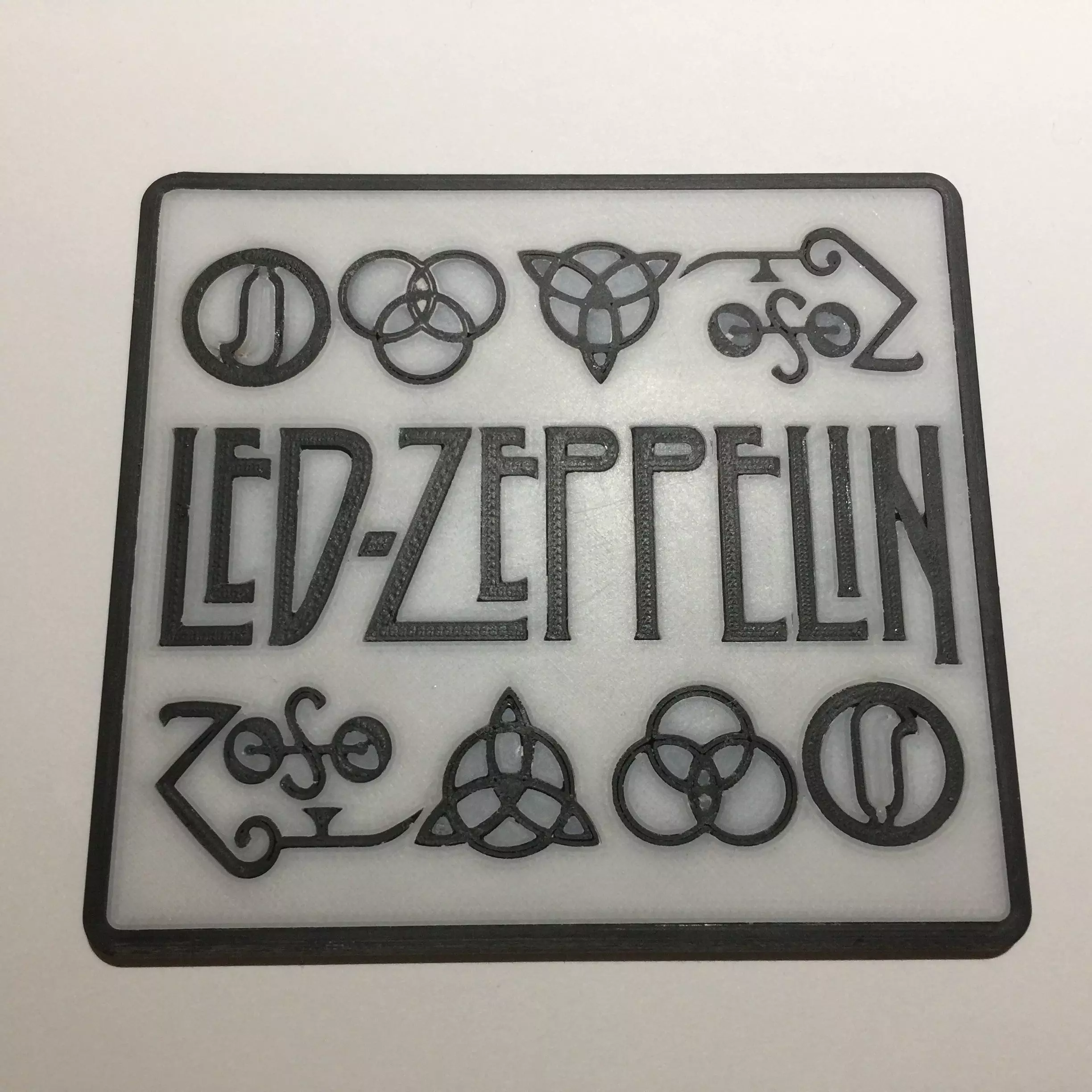 Led Zeppelin Logo Coaster 3D print model_0
