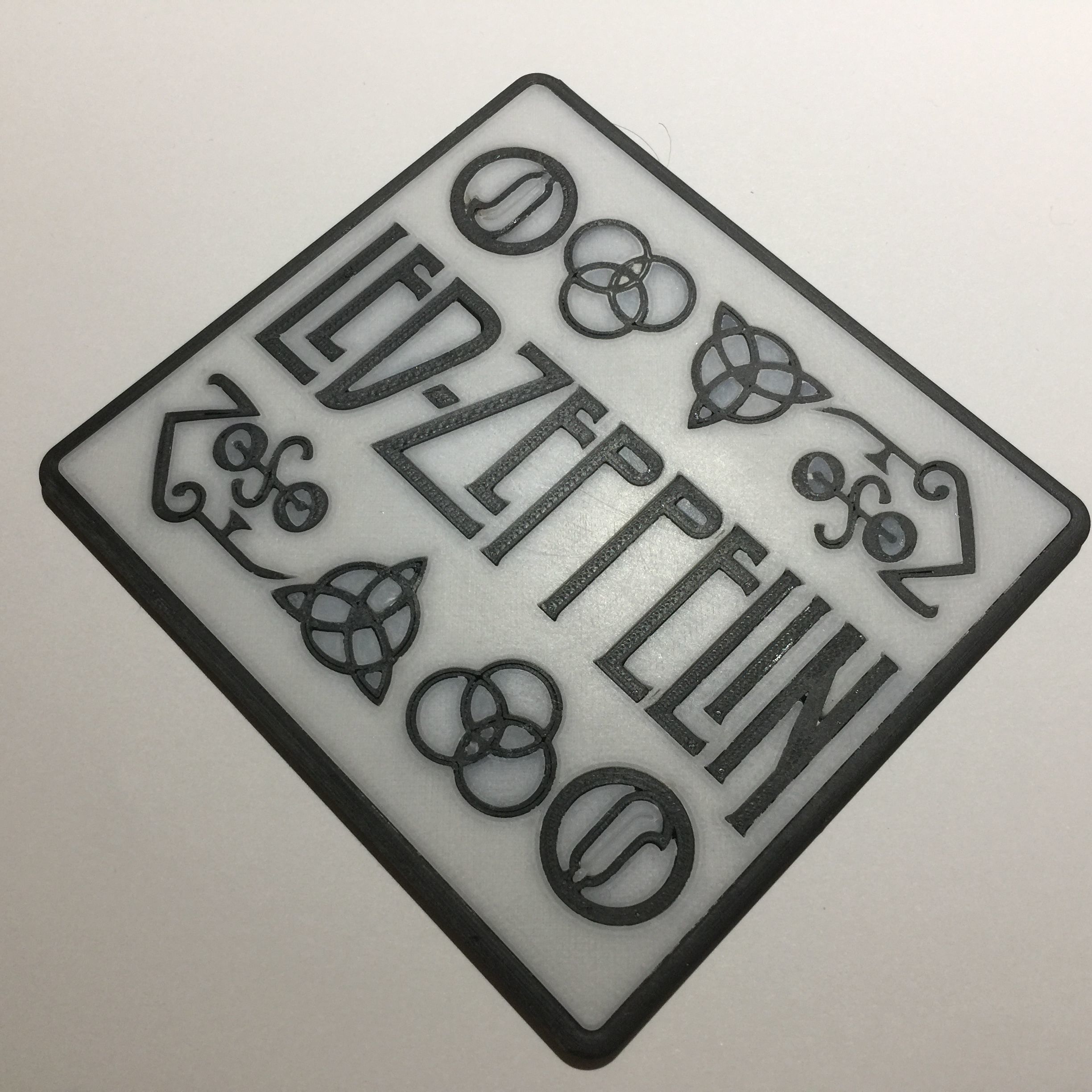 Led Zeppelin Logo Coaster 3D print model_1