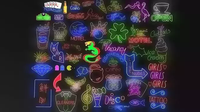 Neon signs collection