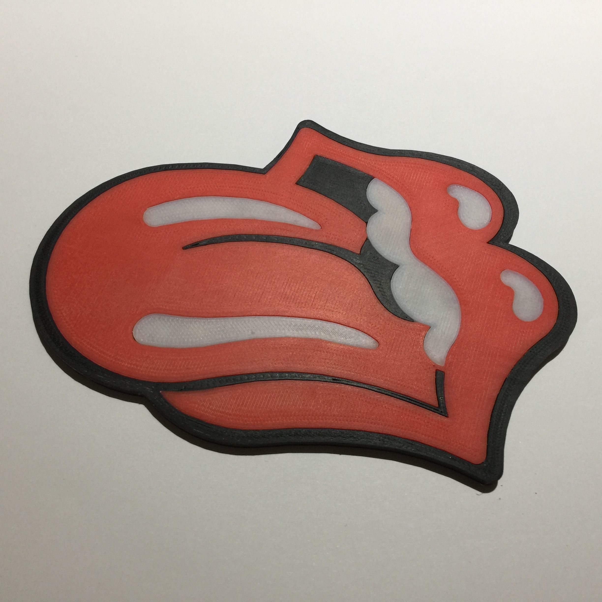 The Rolling Stones Logo Coaster 3D print model_2