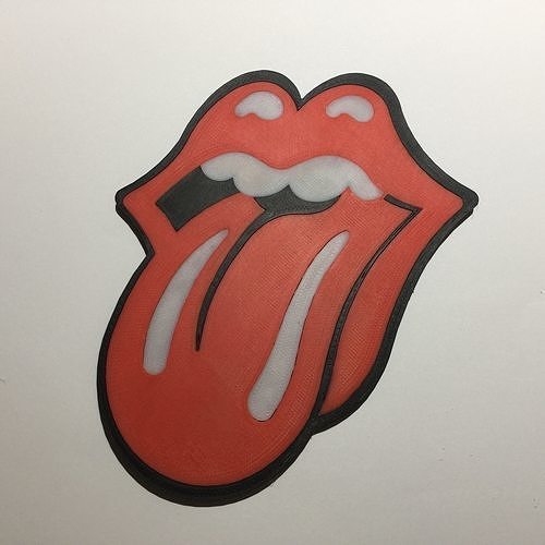 The Rolling Stones Logo Coaster 3D print model