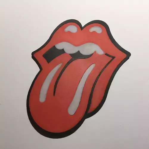 The Rolling Stones Logo Coaster 3D print model