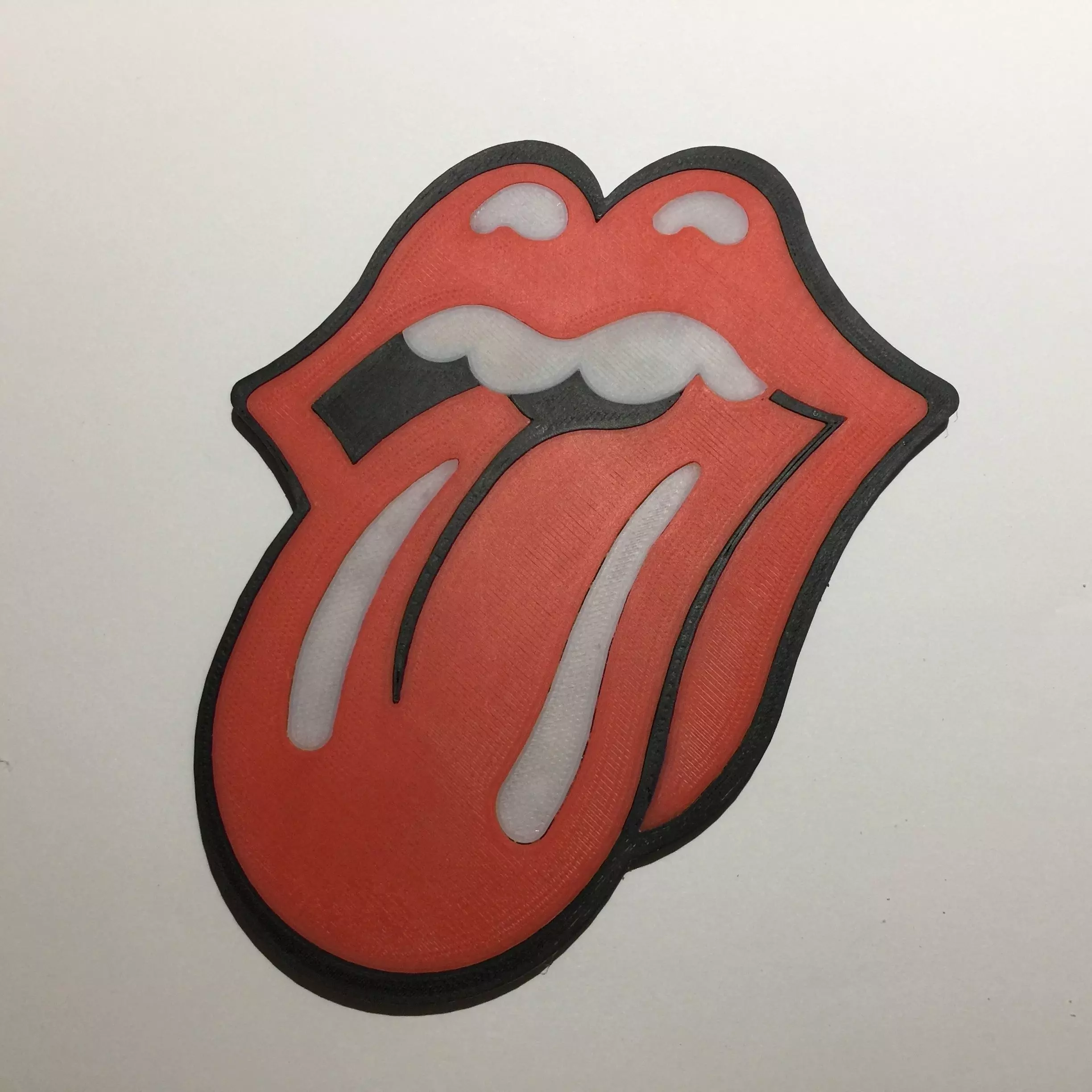 The Rolling Stones Logo Coaster 3D print model_0