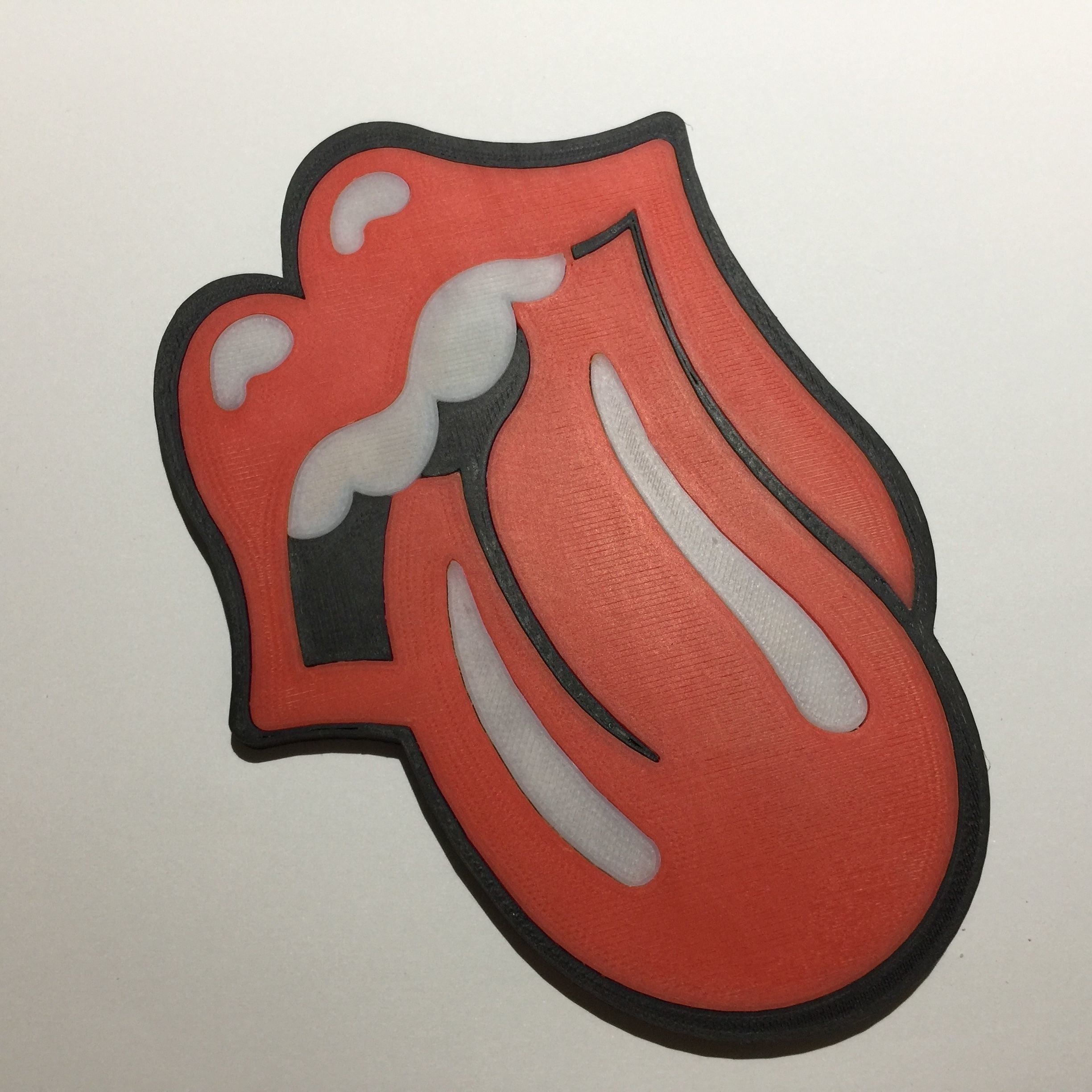 The Rolling Stones Logo Coaster 3D print model_1