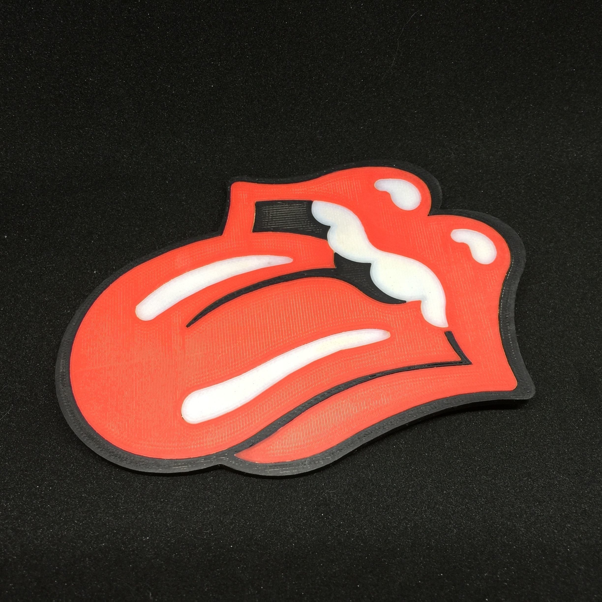 The Rolling Stones Logo Coaster 3D print model_3