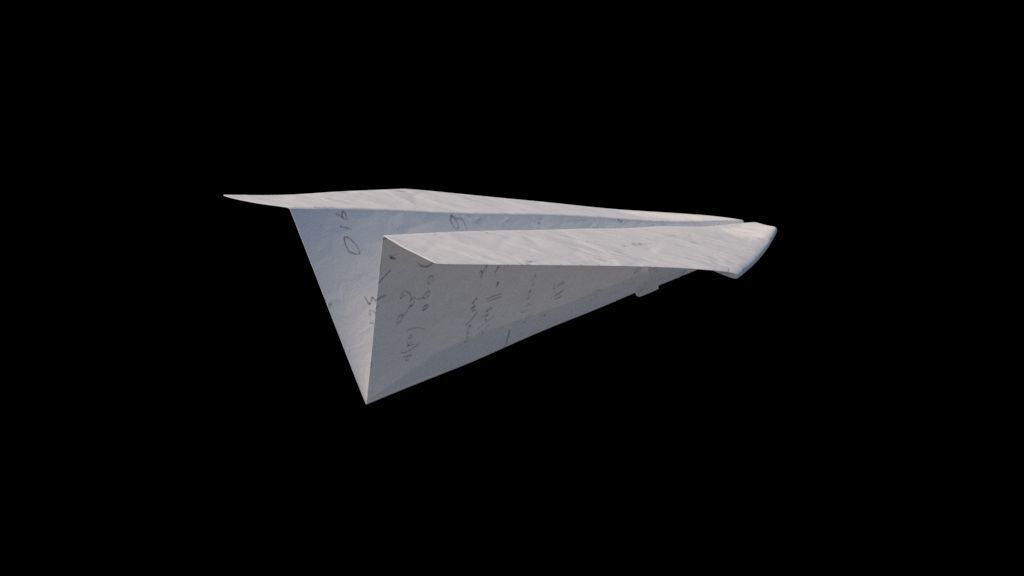 Paper plane 3D model_3
