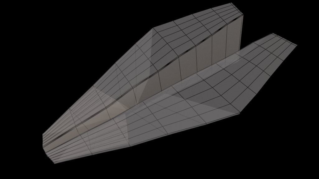 Paper plane 3D model_4