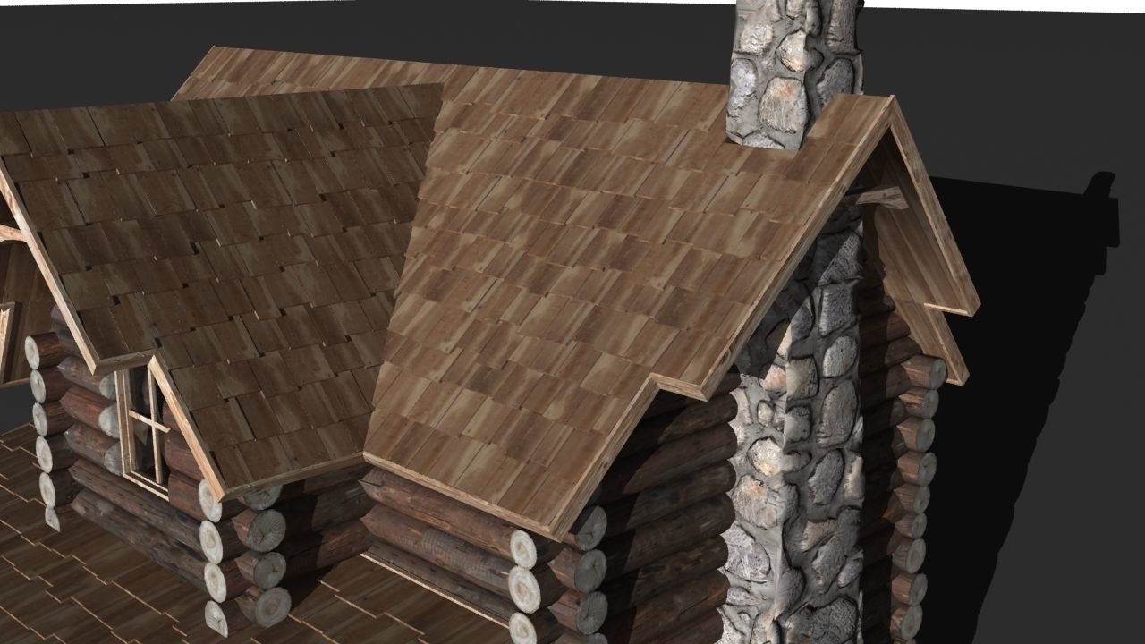 Log cabin 3D model_6