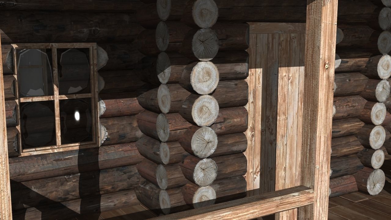 Log cabin 3D model_9
