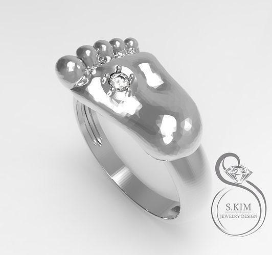 Baby Foot Ring 3D print model