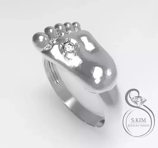 Baby Foot Ring 3D print model