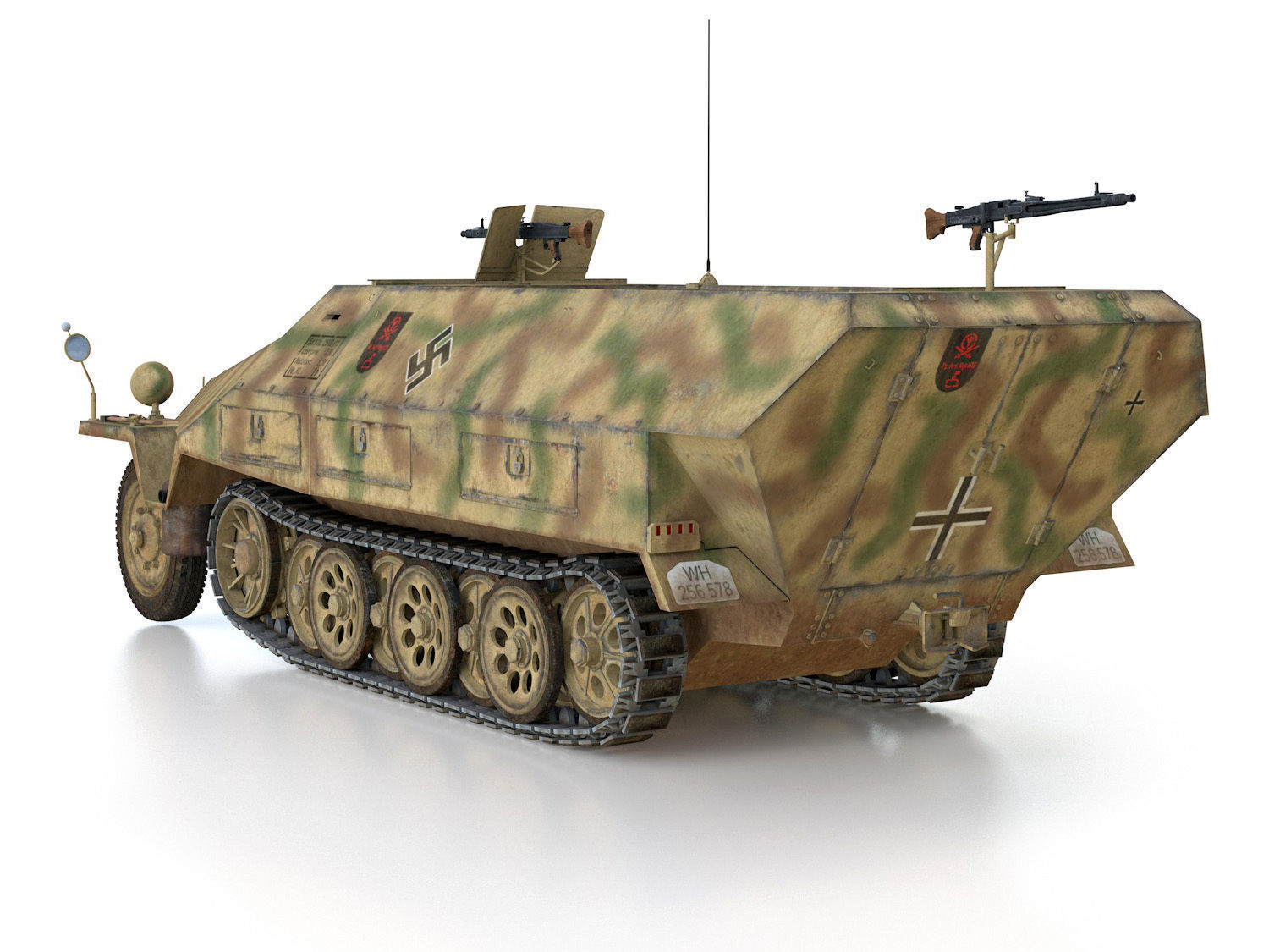 SDKFZ 251 Ausf D - Half-track - Pz-Art-Rgt 103 3D model_4