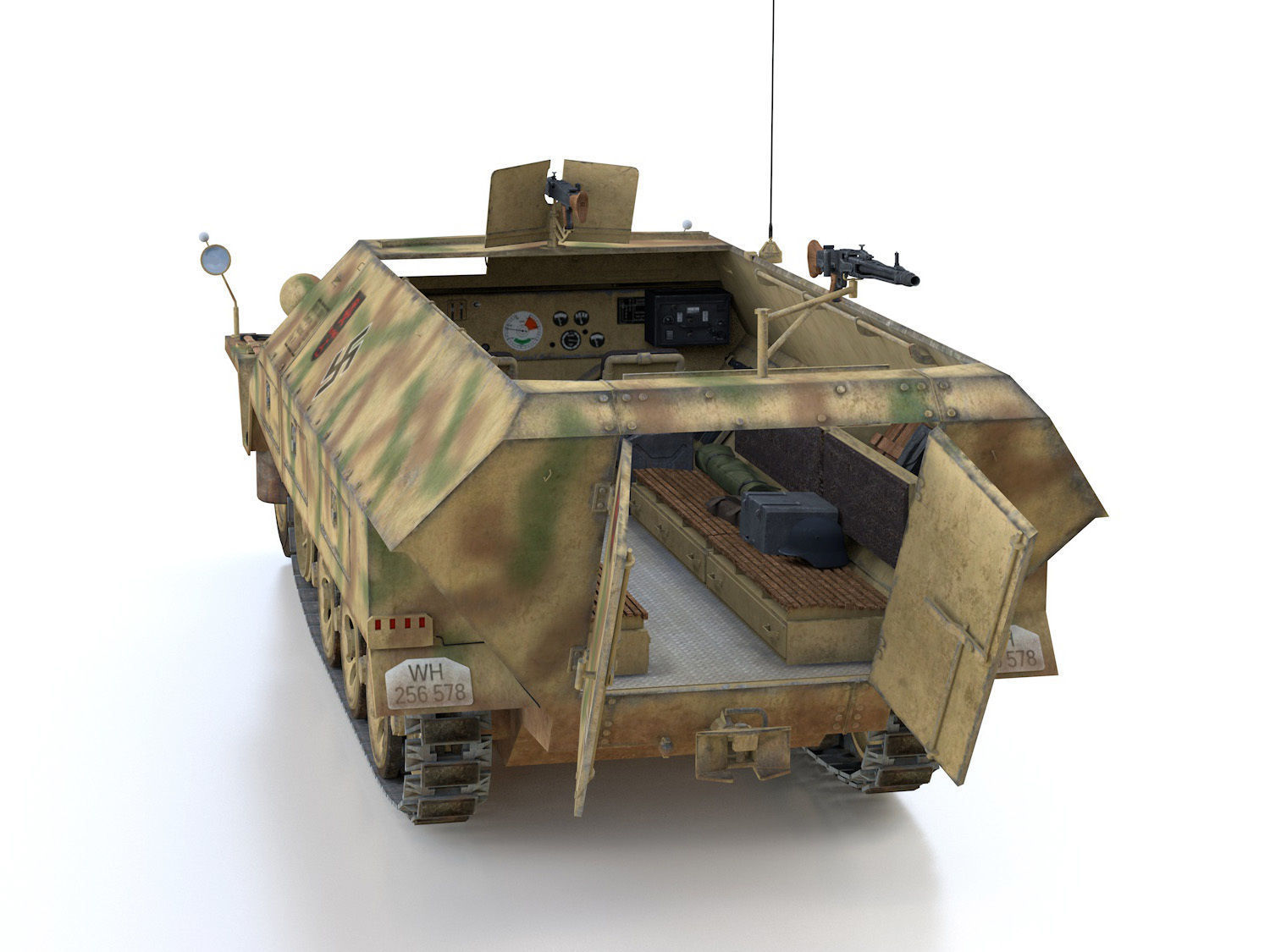 SDKFZ 251 Ausf D - Half-track - Pz-Art-Rgt 103 3D model_5