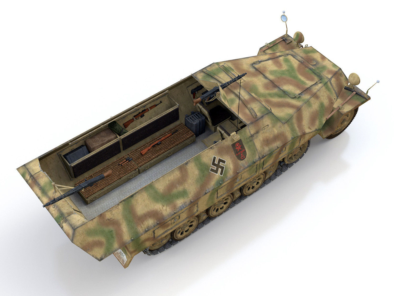 SDKFZ 251 Ausf D - Half-track - Pz-Art-Rgt 103 3D model_6