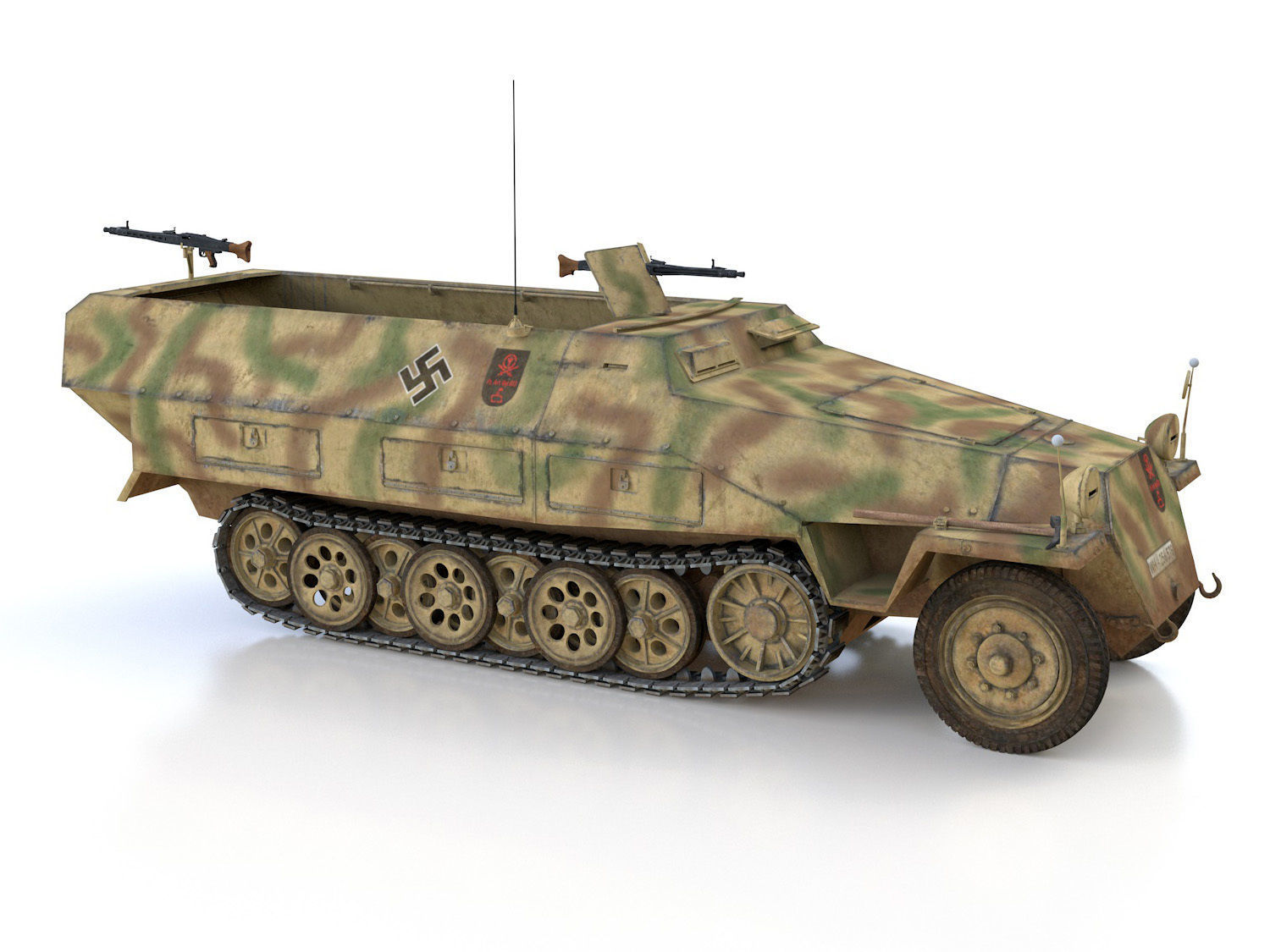 SDKFZ 251 Ausf D - Half-track - Pz-Art-Rgt 103 3D model_8