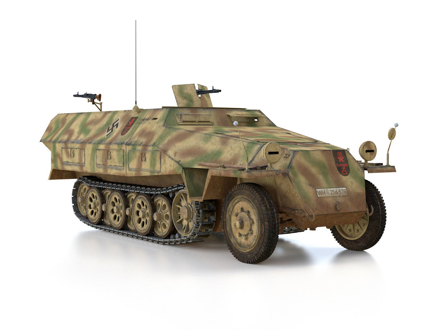 SDKFZ 251 Ausf D - Half-track - Pz-Art-Rgt 103 3D model_9