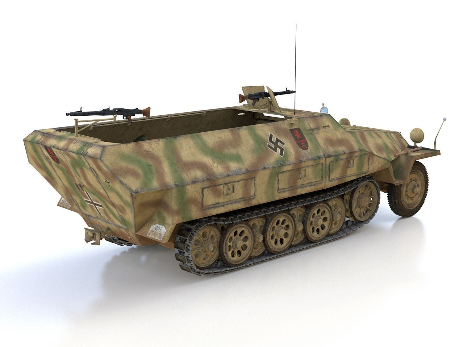 SDKFZ 251 Ausf D - Half-track - Pz-Art-Rgt 103 3D model_7