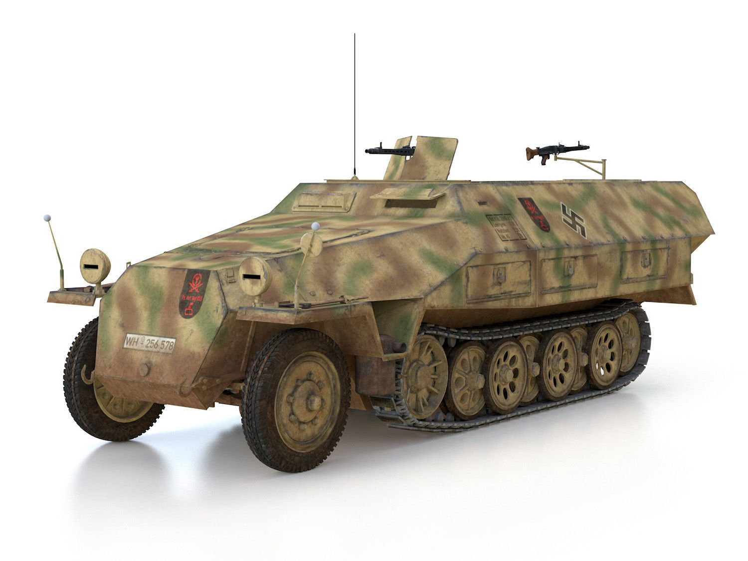 SDKFZ 251 Ausf D - Half-track - Pz-Art-Rgt 103 3D model_1
