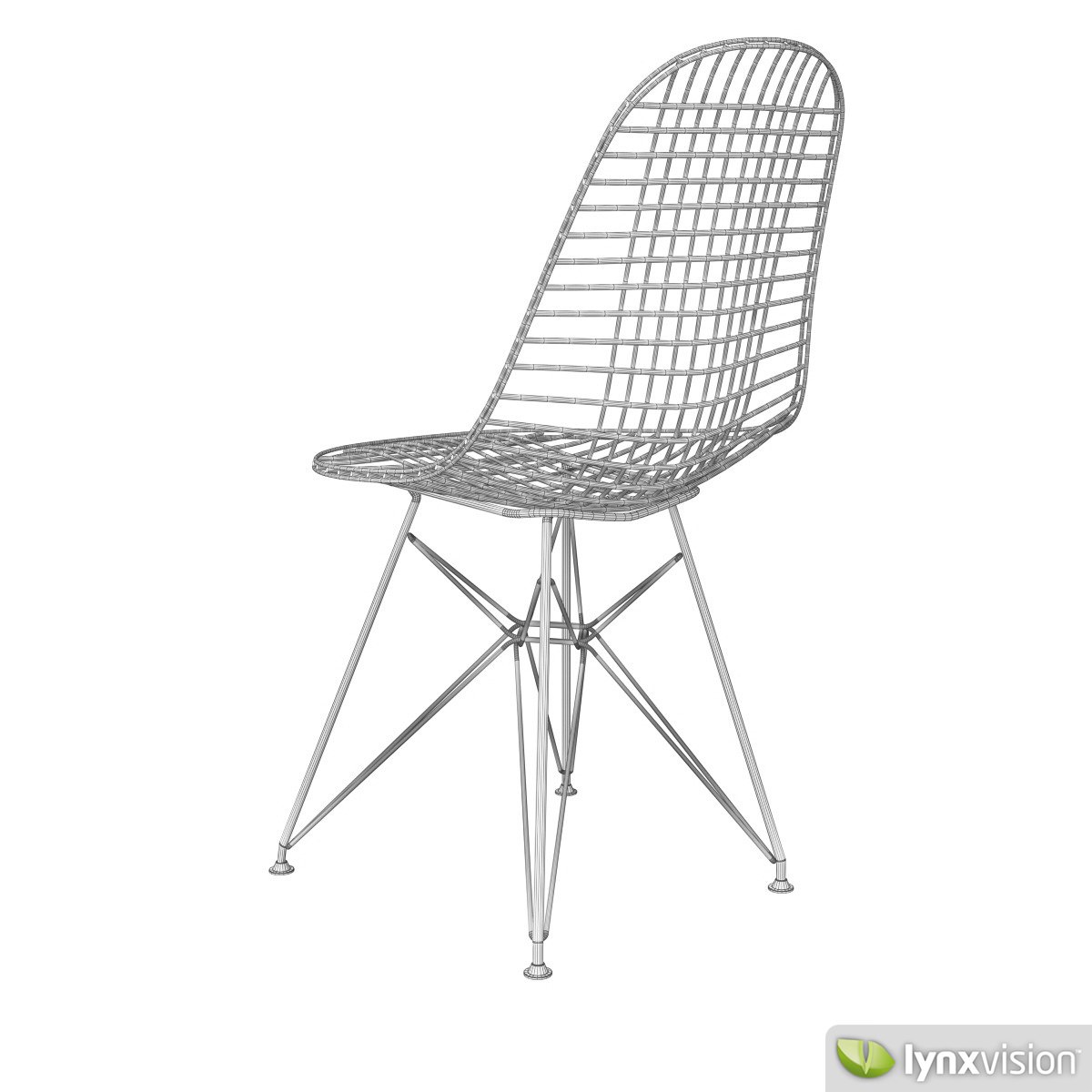 Wire Chair DKR 3D model_4