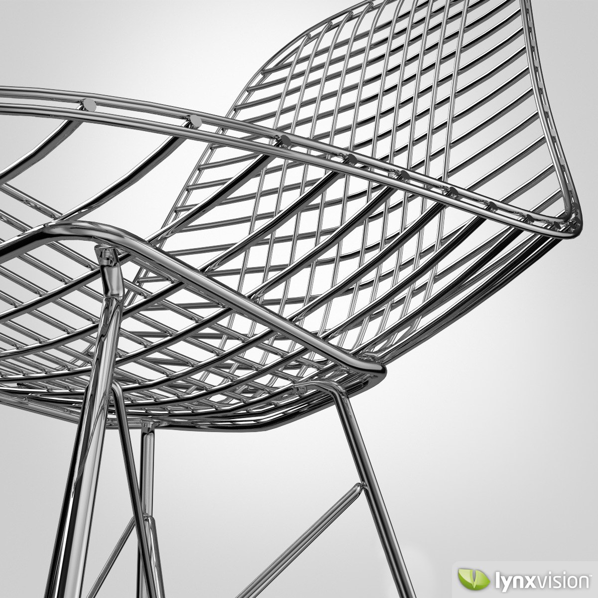 Wire Chair DKR 3D model_1