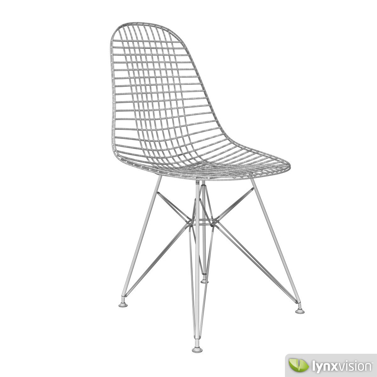 Wire Chair DKR 3D model_3