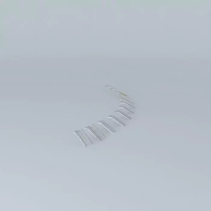 Stairs wire Free 3D model_0