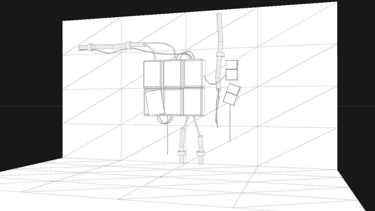 Old Electrical Panel Low-poly 3D model_14