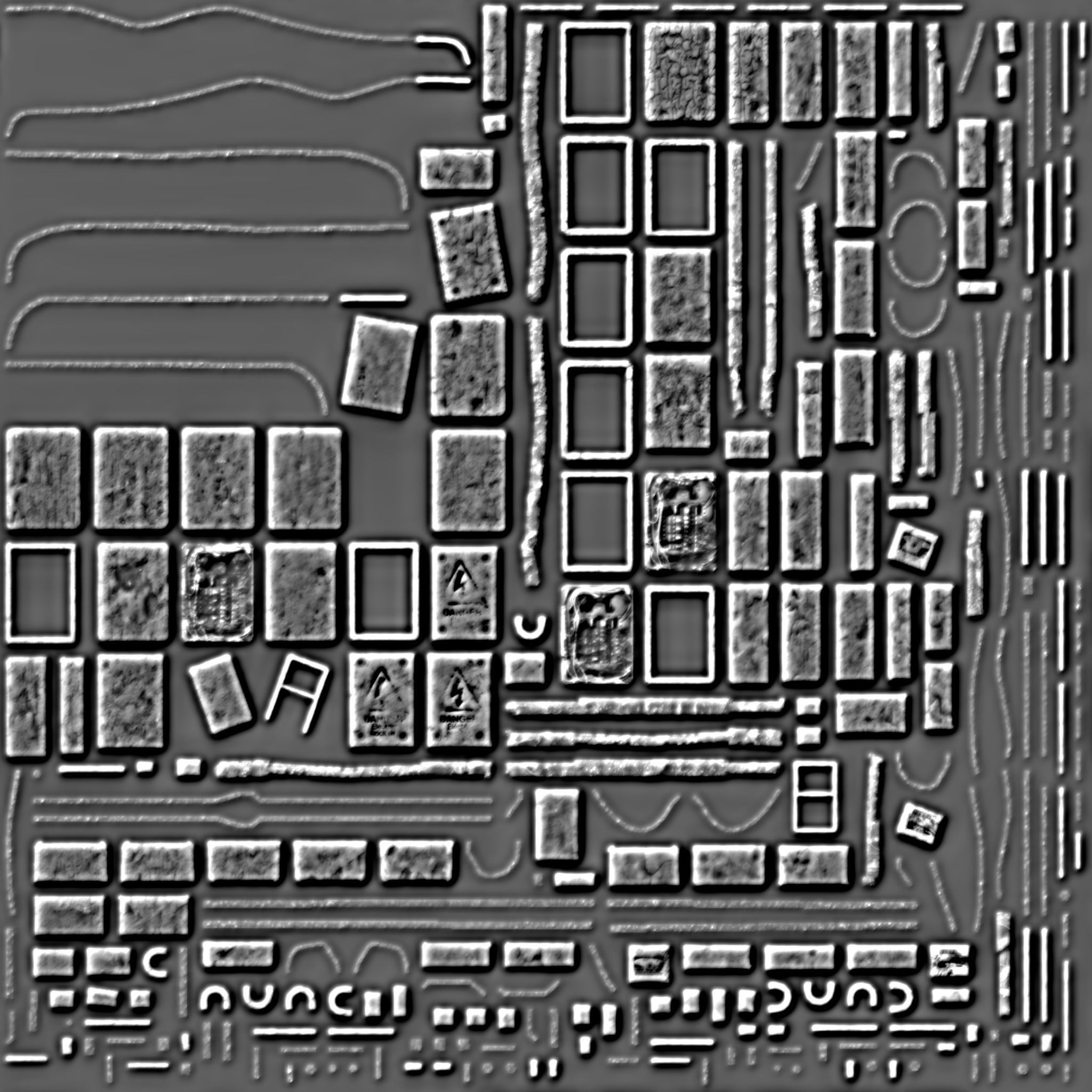 Old Electrical Panel Low-poly 3D model_19