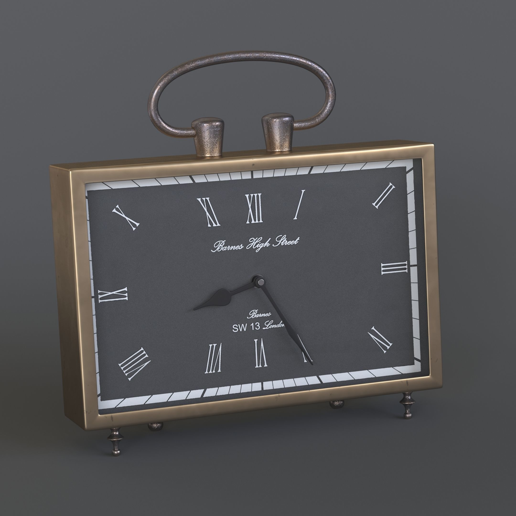 Table clock pack 01 3D model_3