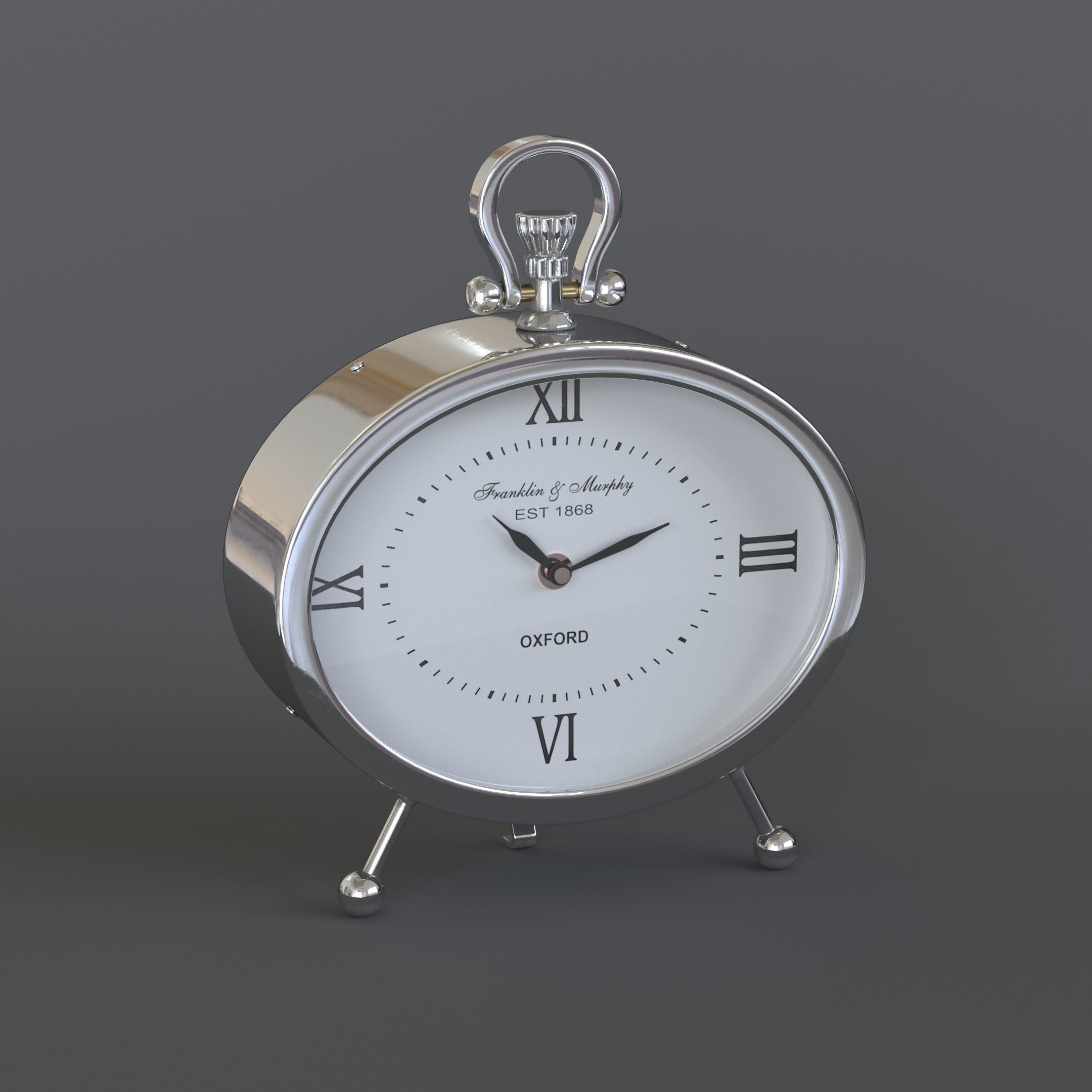 Table clock pack 01 3D model_2