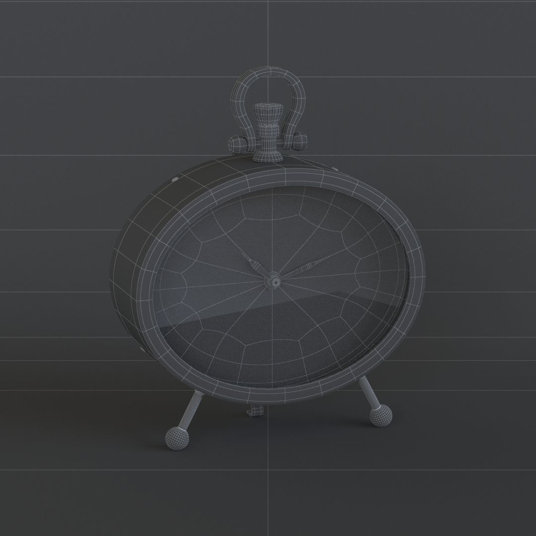 Table clock pack 01 3D model_8