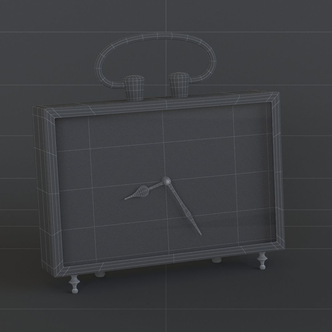 Table clock pack 01 3D model_5