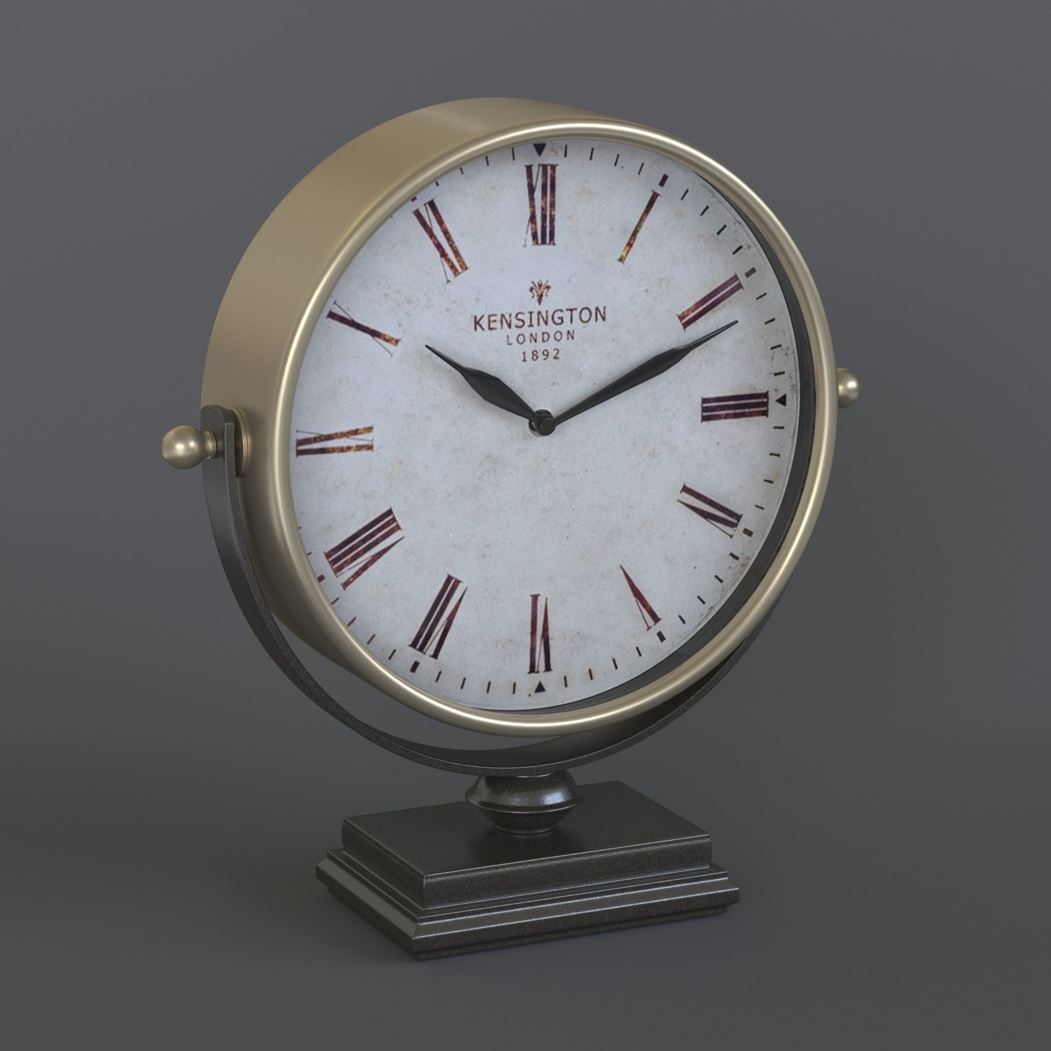 Table clock pack 01 3D model_1