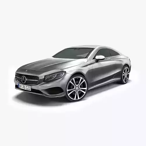 Mercedes-Benz S-Class Coupe 2015 Low-poly 3D model