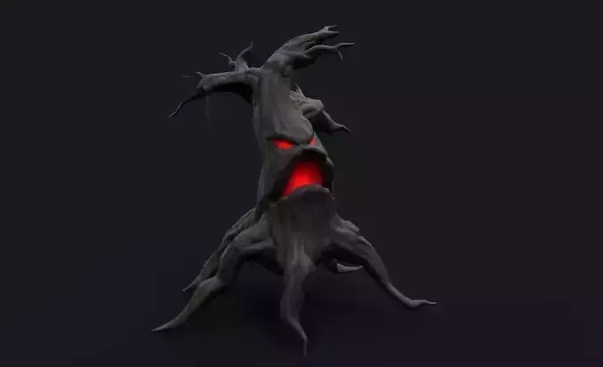 spooky tree 001 Low-poly 3D model