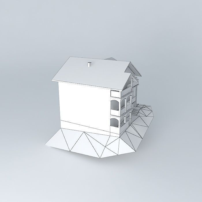 Huso H House 3D model_4