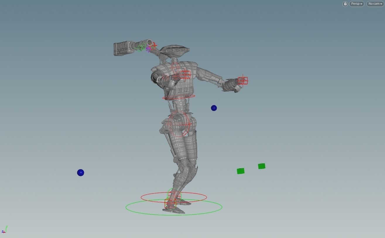 Robot Sky-Fi Riging model PBR texture  3D model_1