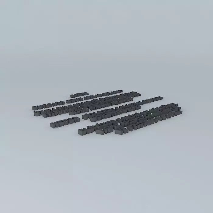 Turkey set of blocks Free 3D model_0