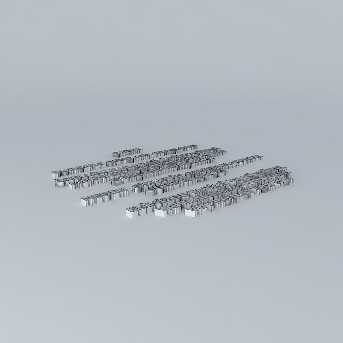 Turkey set of blocks Free 3D model_3