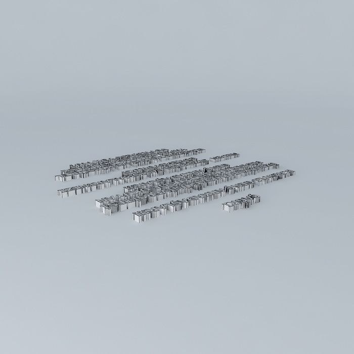 Turkey set of blocks Free 3D model_4