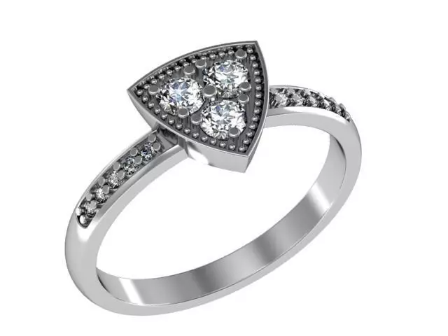 Classic triangular ring 3D print model