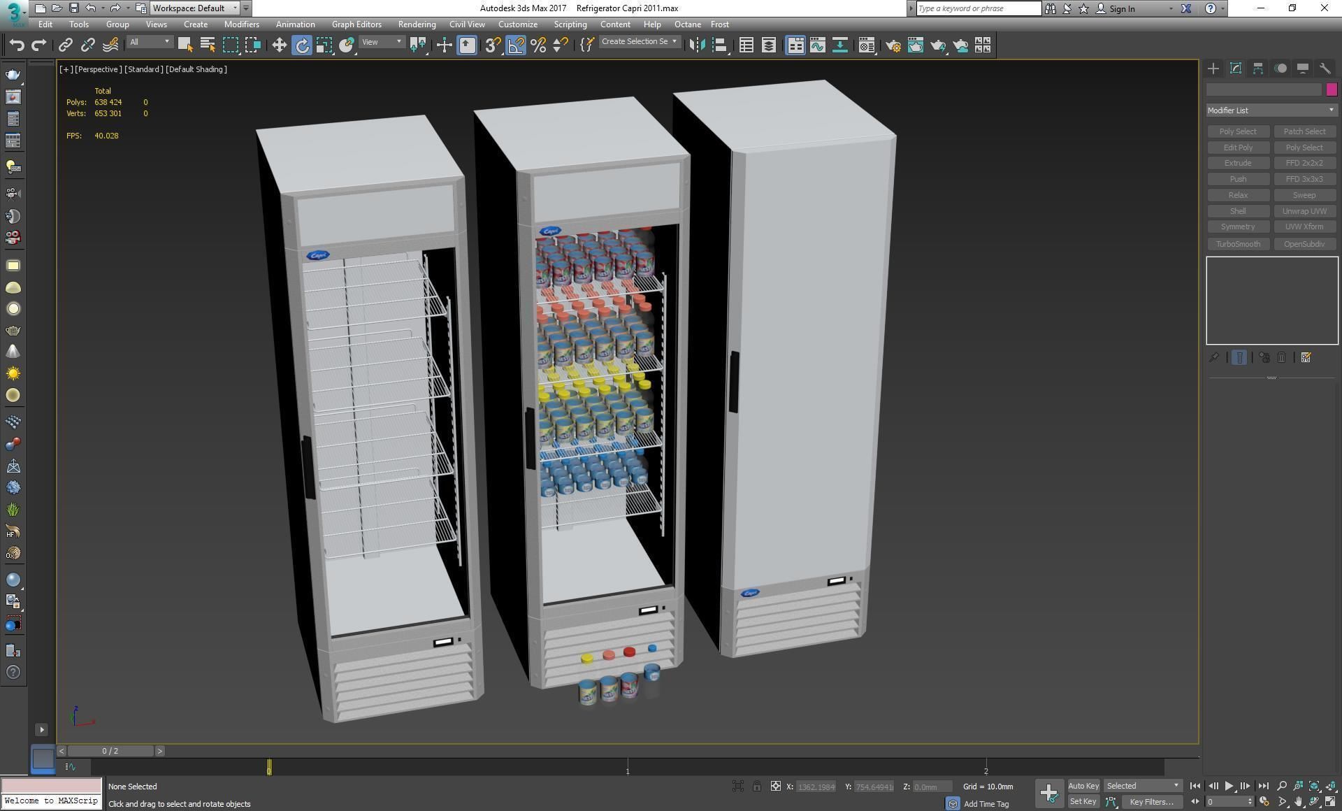 Refrigerated cabinets 3D model_8