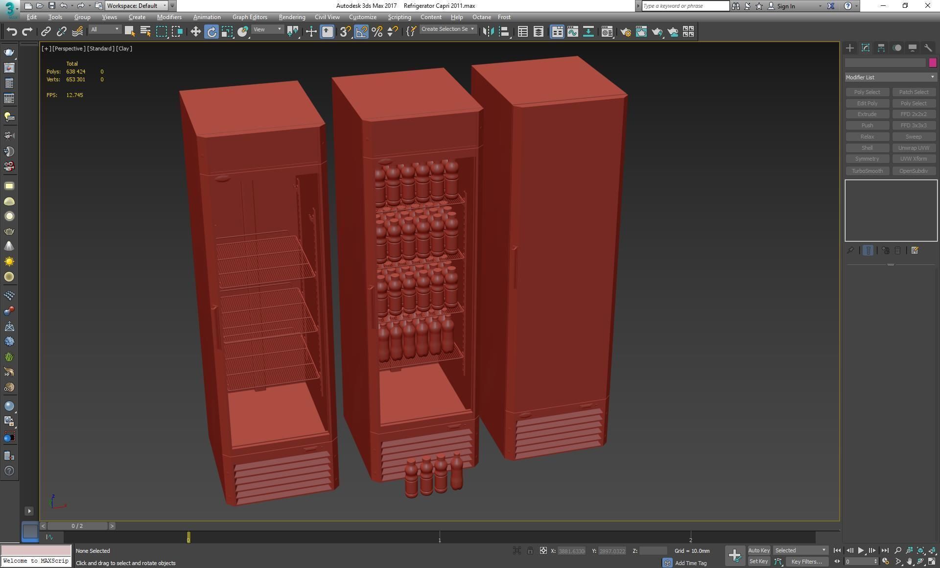 Refrigerated cabinets 3D model_9