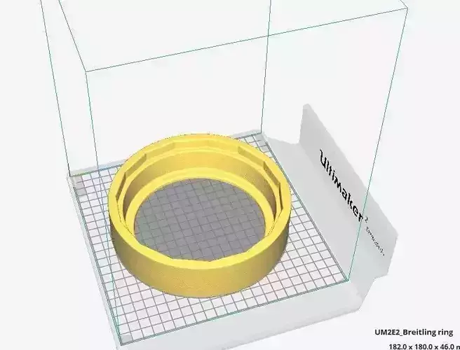 Breitling back case opener for 15 Angles - sides back plate 3D print model